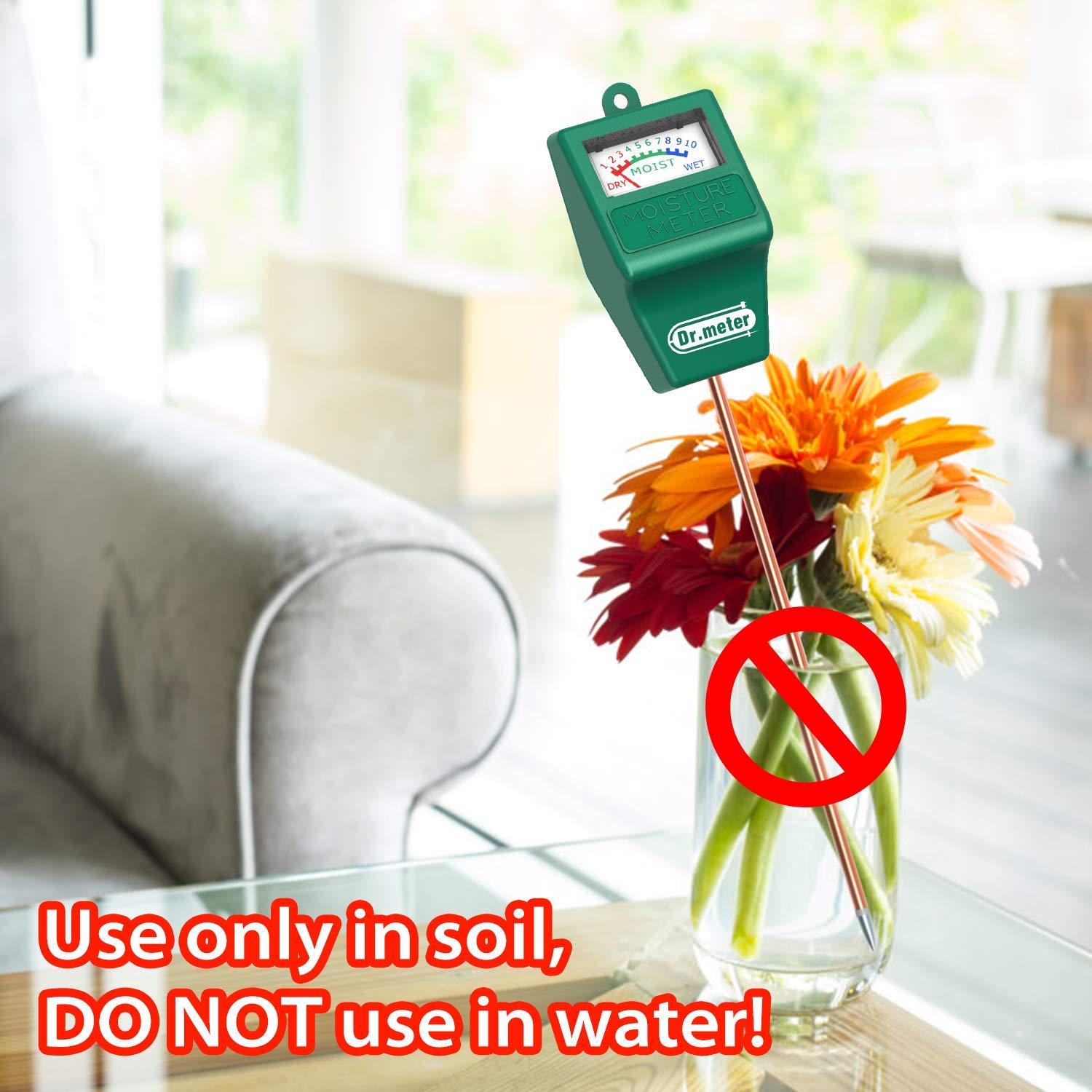 dr meter soil moisture meter Dr.meter Soil Moisture Meter, S10 Hygrometer Moisture Sensor for Garde