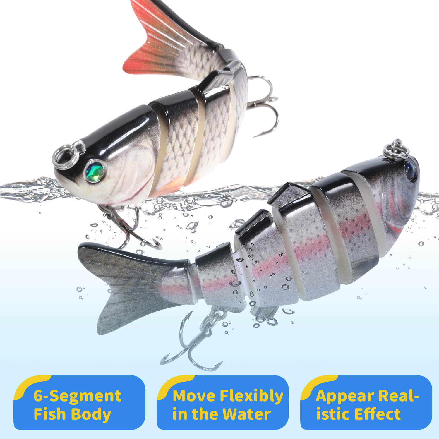 3Pcs Fishing Lures, Fishing Lure Kit, Drmeter Dr.meter 3Pcs Fishing Lures, Fishing Lure Kit, Drmeter Dr.meter