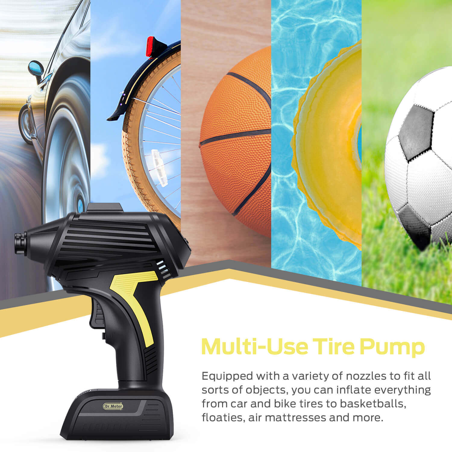 Air Compressor for car 120W Rechargeable Tire Pump, Cordless Tire