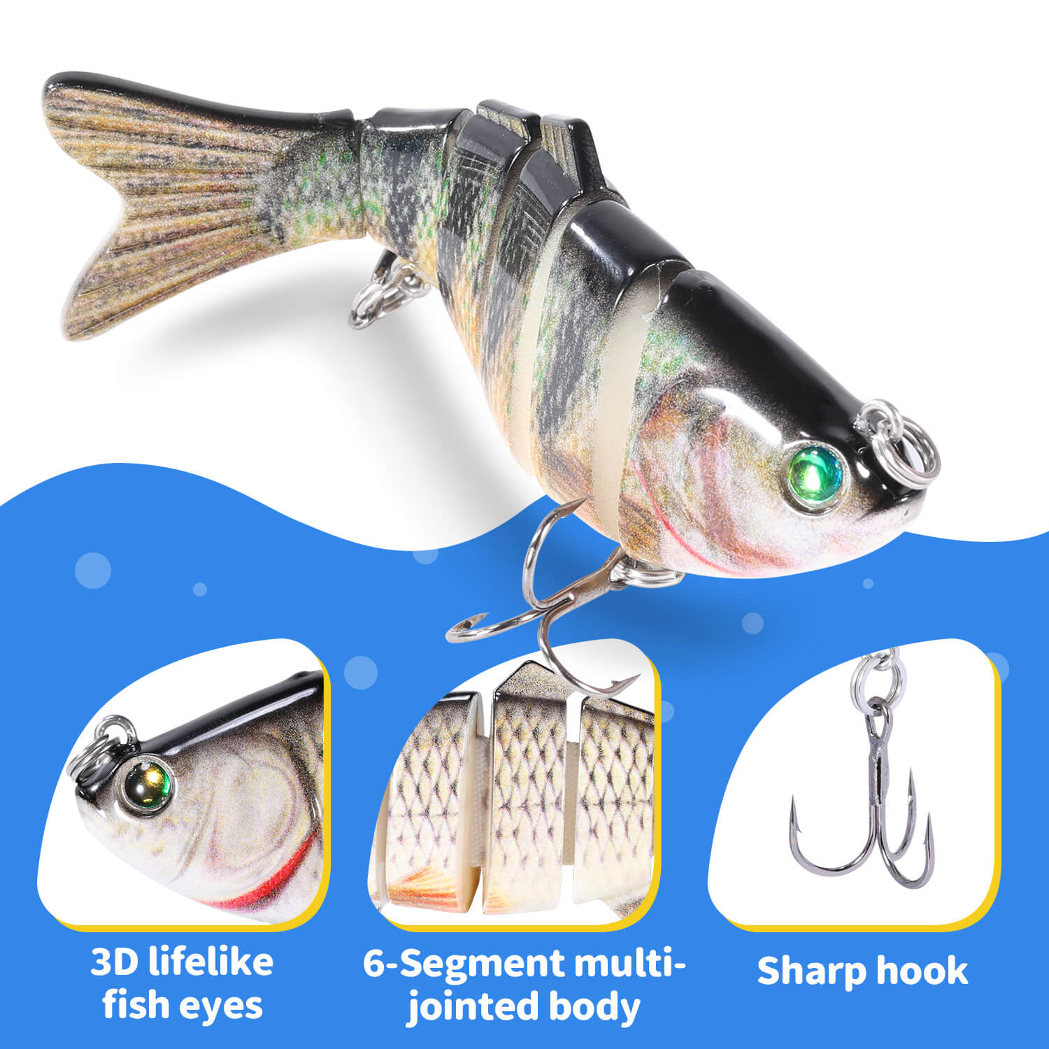 3Pcs Fishing Lures, Fishing Lure Kit, Drmeter Dr.meter 3Pcs Fishing Lures, Fishing Lure Kit, Drmeter Dr.meter