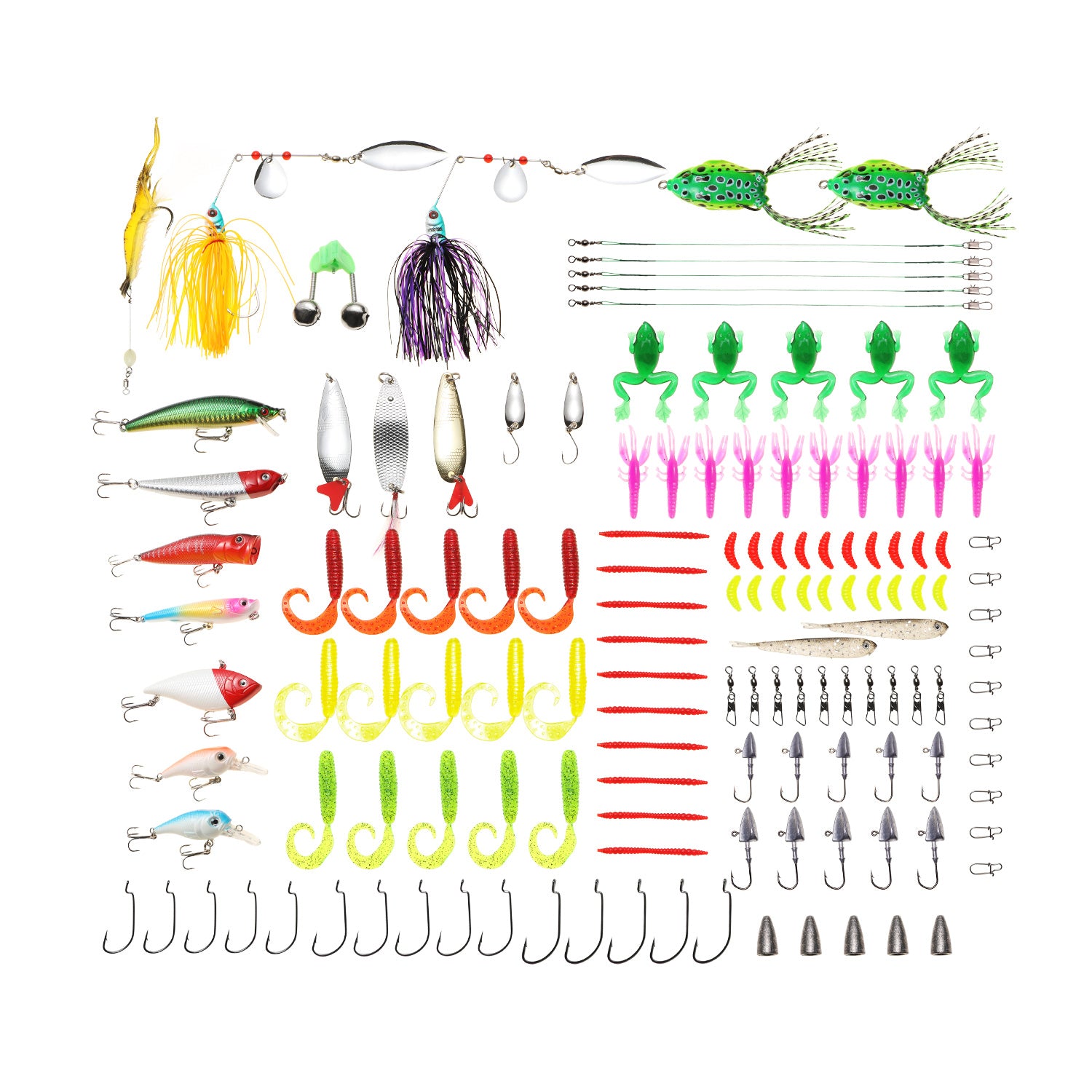 136pc Fishing Lures, Fishing Tackle Set, Dr.meter 136pc Fishing Lures, Fishing Tackle Set, Dr.meter
