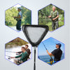 Fishing Net, Light Weight Portable Fish Landing Net with Telescopic Pole Handle