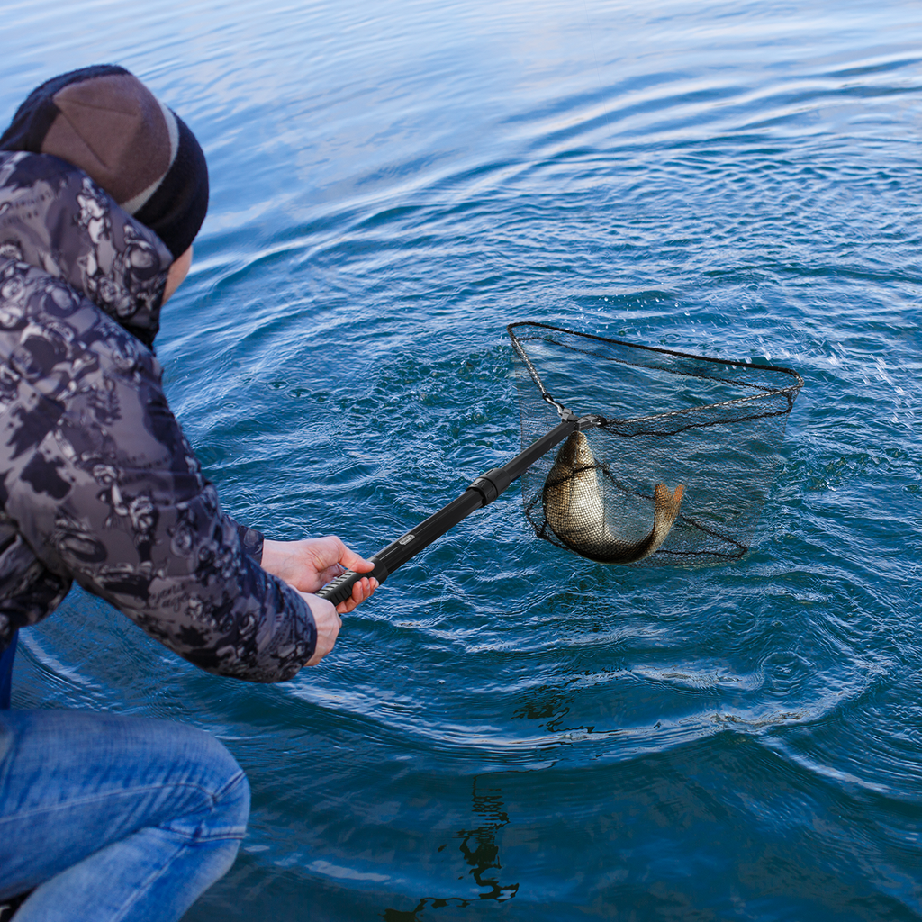 digital fishing net Fishing Net, Light Weight Portable Fish Landing Net with Telescopic Pole Handle