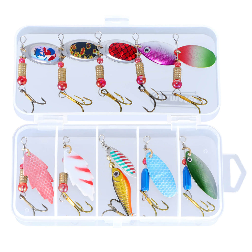 fidget spinner fishing lure Fishing Spinners, 10pcs Fishing Lure Spinner Bait Kits, Drmeter – Dr.meter