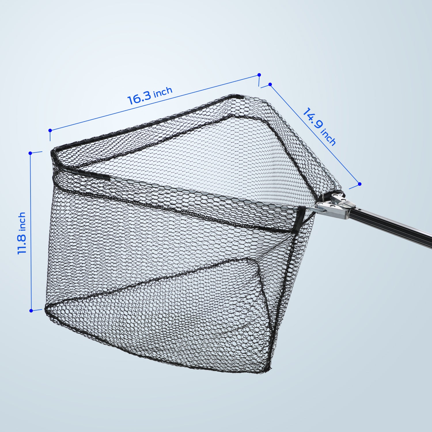 Ourlova Retractable Fishing Net Telescoping Foldable Landing Net Pole Folding Landing Net Blue