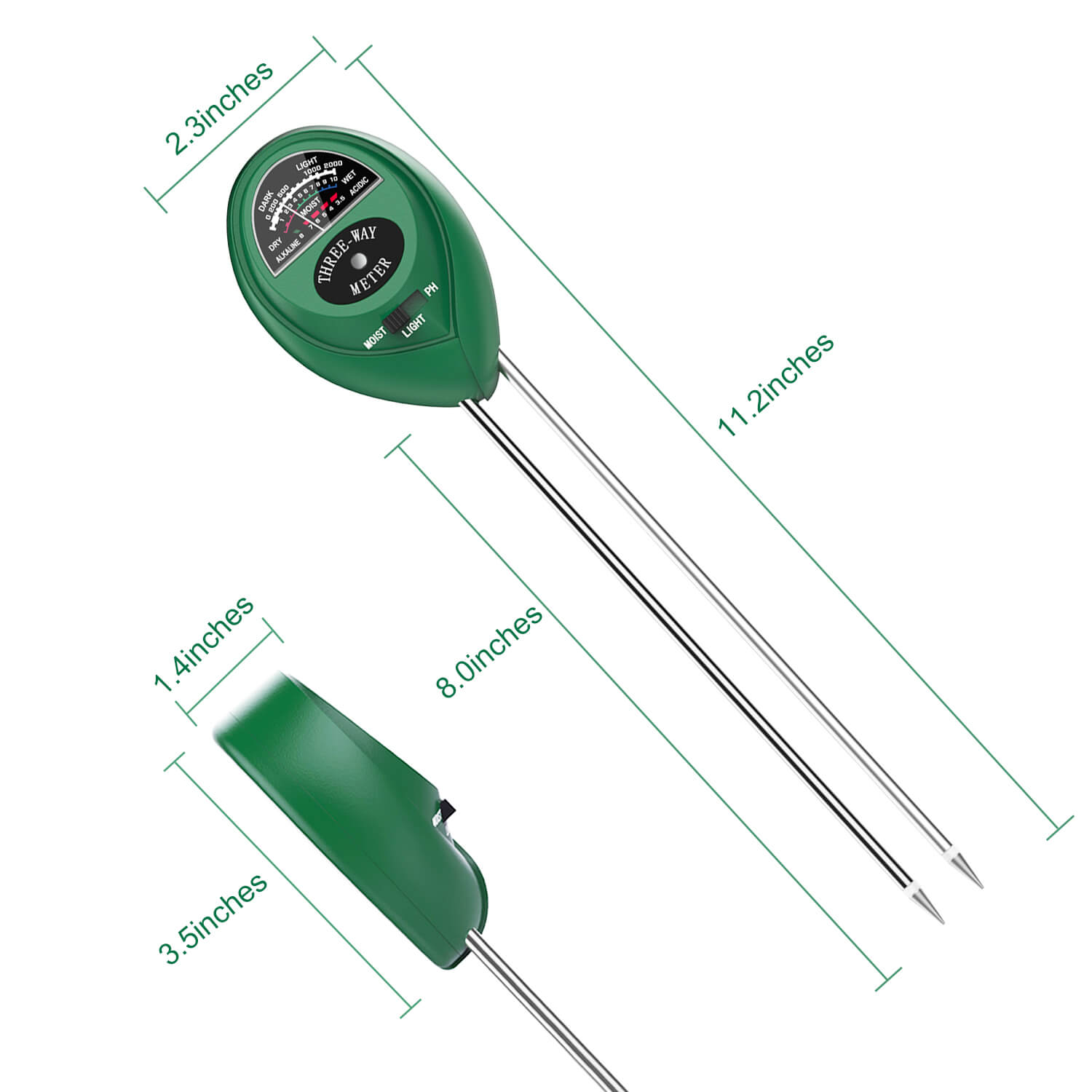 dr meter soil moisture meter Upgrade 3-in-1 Soil Moisture Meter, S30, Dr.meter